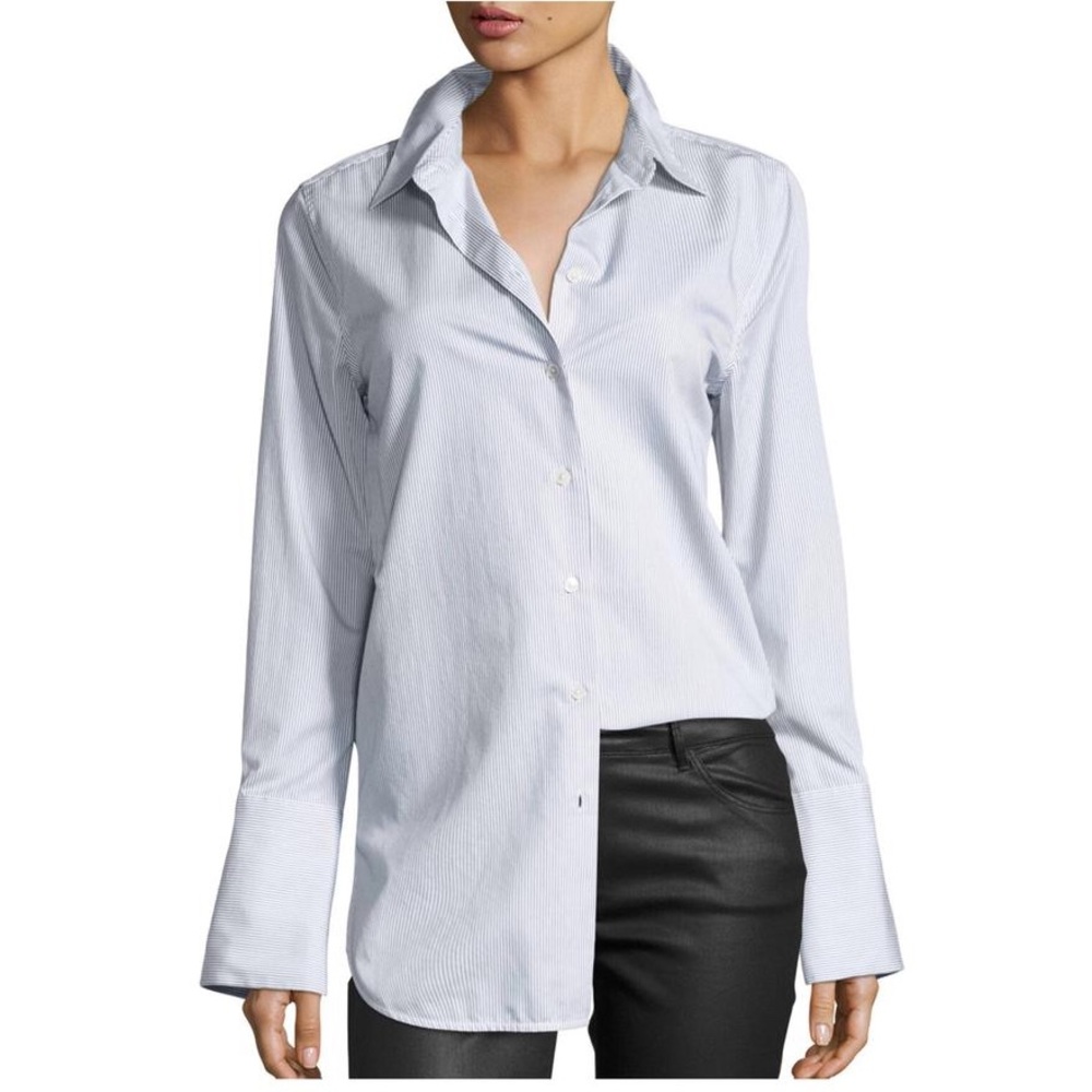 Equipment Arlette Narrow-striped Poplin Shirt